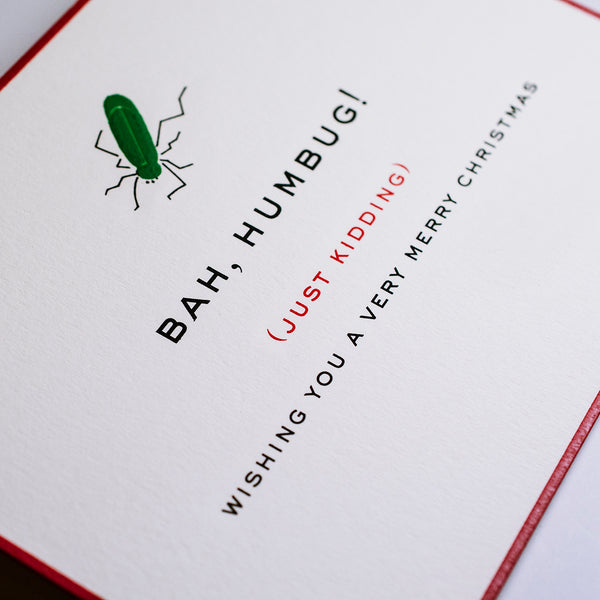 Bah Hum Bug Holiday Notecard