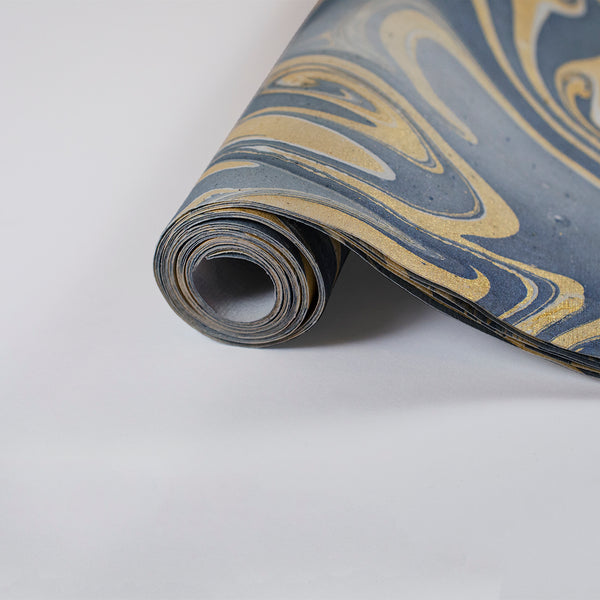 Blue Marbleized Wrapping Sheets
