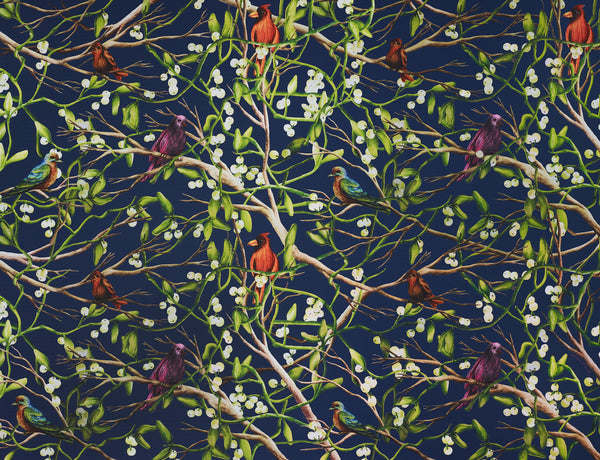 Bird Scene Wrapping Sheets – Navy