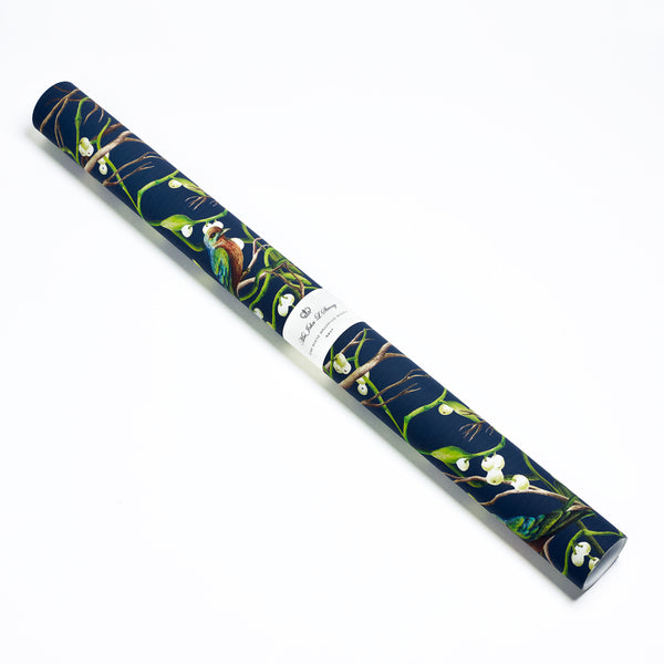 Bird Scene Wrapping Sheets – Navy